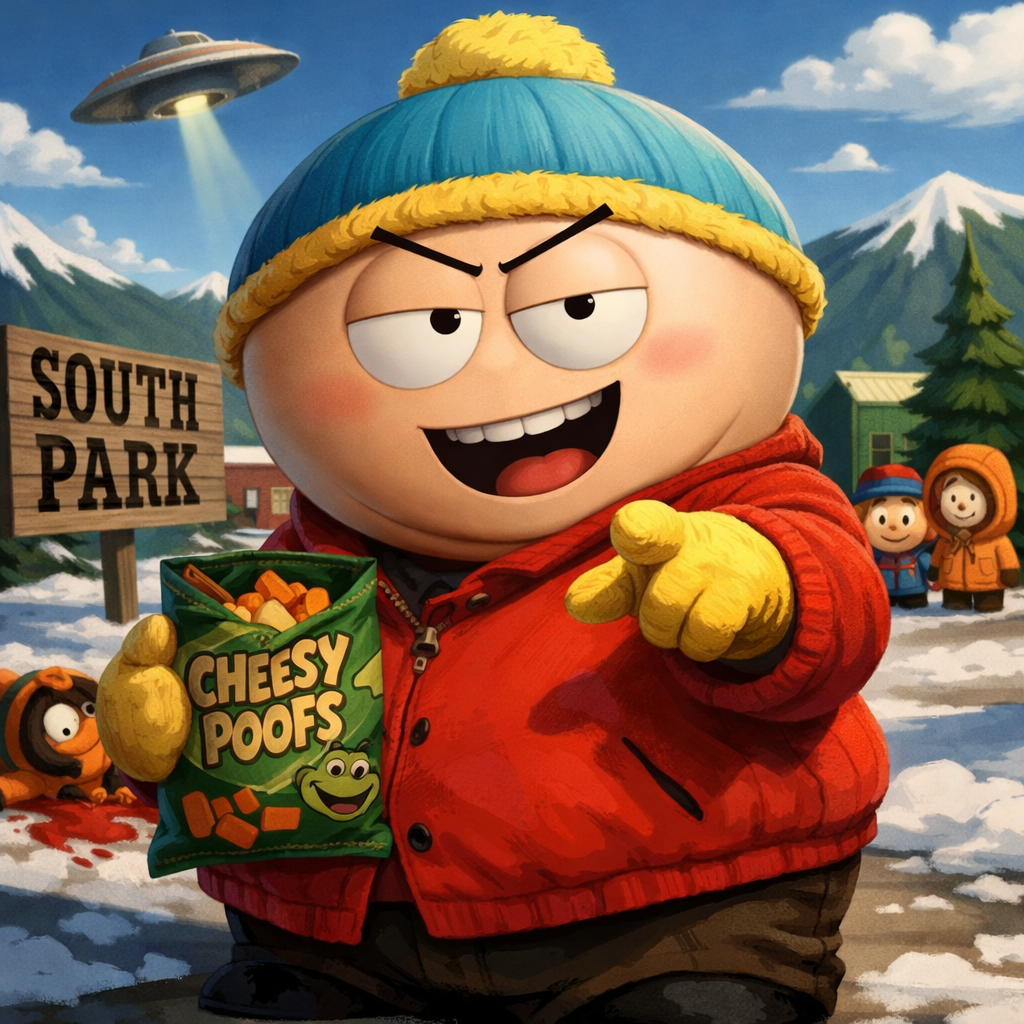 Generated image for: Generate image with a fanart of Eric Cartman from South Park